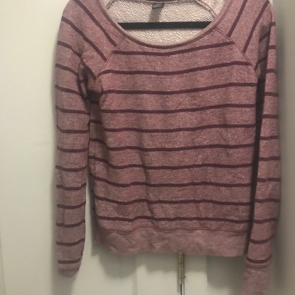 Maroon nollie sweater with stripes - Picture 3 of 4
